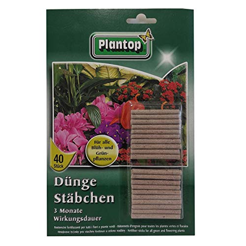 Plantop Düngestäbchen Universaldünger mit Langzeitwirkung, NPK 14+7+8 mit Spurennährstoff & Guano, 40 Stäbchen von Plantop