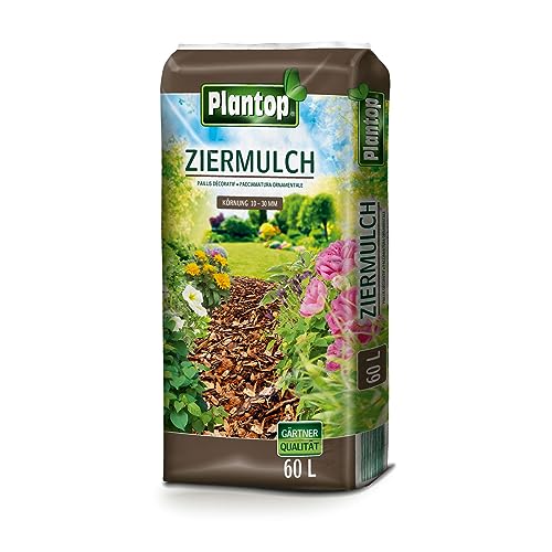 Plantop Ziermulch Wegemulch Rindenmulch Dekormulch Körnung fein 10-30 mm (60 Liter) von Plantop