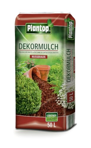 Rindenmulch Dekor 50 Liter Nußbraun Deko Mulch Garten Dekormulch Plantop von Plantop