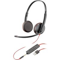 Plantronics Blackwire C3225 binaural Telefon On Ear Headset kabelgebunden Stereo Schwarz Mikrofon-Ra von Plantronics