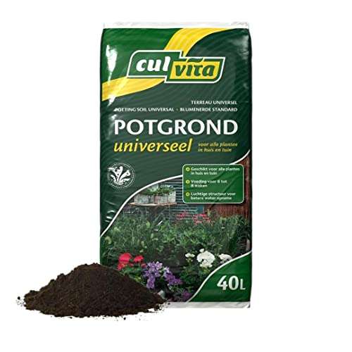 Culvita Universal Blumenerde 40 Liter inkl. 2 Monate Pflanzennahrung - Universal Blumenerde für Pflanzen im Innen- und Außenbereich - Blumenerde Universal 40 Liter von Plants by Frank