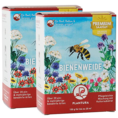 Plantura Bienenweide, blütenreiche Premium-Saatgut-Mischung für Bienen, Hummeln & Schmetterlinge, >20 heimische Sorten, ein- & mehrjährig, bienenfreundlich, pflegeleicht & nektarreich, 300 g für 40 m² Plantura Bienenweide, blütenreiche Premium-Saatgut-Mischung für Bienen, Hummeln & Schmetterlinge, >20 heimische Sorten, ein- & mehrjährig, bienenfreundlich, pflegeleicht & nektarreich, 300 g für 40 m² von Plantura