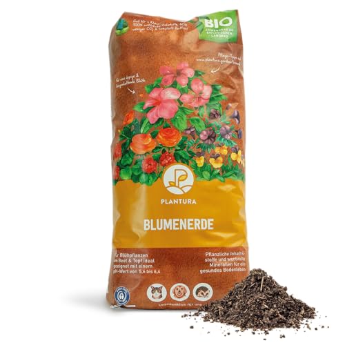 Plantura Bio-Blumenerde, torffrei & klimafreundlich, vorgedüngt, 40 L von Plantura