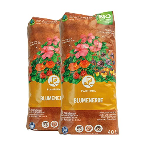 Plantura Bio-Blumenerde, torffrei & klimafreundlich, vorgedüngt, 80 L von Plantura