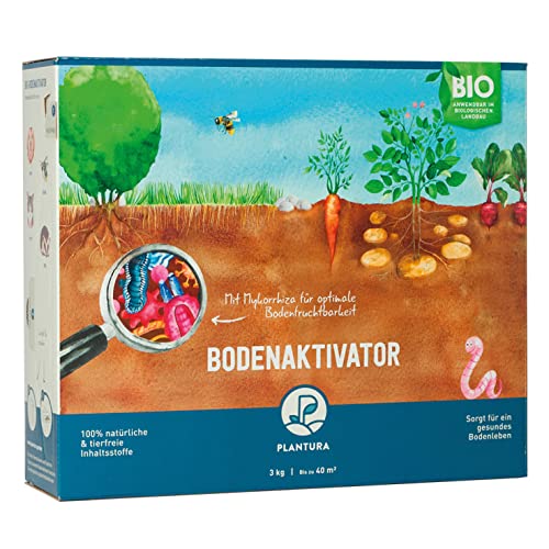 Plantura Bio-Bodenaktivator, mit lebenden Mykorrhiza-Pilzen, Langzeitwirkung, 3 kg für 40 m² von Plantura