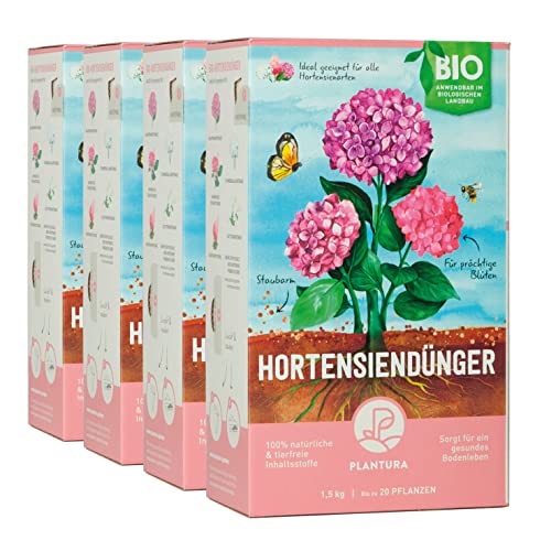 Plantura Bio-Hortensiendünger mit Langzeitwirkung, für Topf & Beet, tierfrei & Bio, 6 kg von Plantura