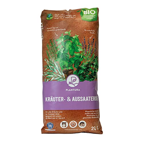Plantura Bio-Kräuter- & Aussaaterde, torffrei & klimafreundlich, mit Perlite, 20 L von Plantura