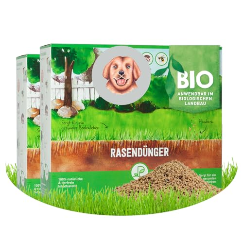 Plantura Bio-Rasendünger für Frühjahr und Sommer, 6 kg für 140 m², 3 Monate Langzeitwirkung, staubarmes Granulat von Plantura