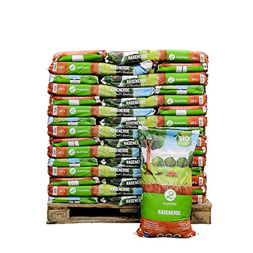Plantura Bio-Rasenerde Palette, torfreduziert & vorgedüngt, zur Neuanlage & Pflege, 45 x 40 L Plantura Bio-Rasenerde Palette, torfreduziert & vorgedüngt, zur Neuanlage & Pflege, 45 x 40 L von Plantura