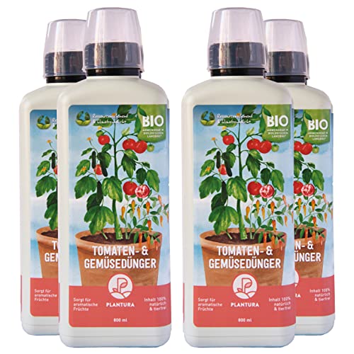 Plantura Bio Tomaten- & Gemüsedünger, 4er Set, Bio Flüssigdünger für Gemüse, 3,2 Liter Plantura Bio Tomaten- & Gemüsedünger, 4er Set, Bio Flüssigdünger für Gemüse, 3,2 Liter von Plantura