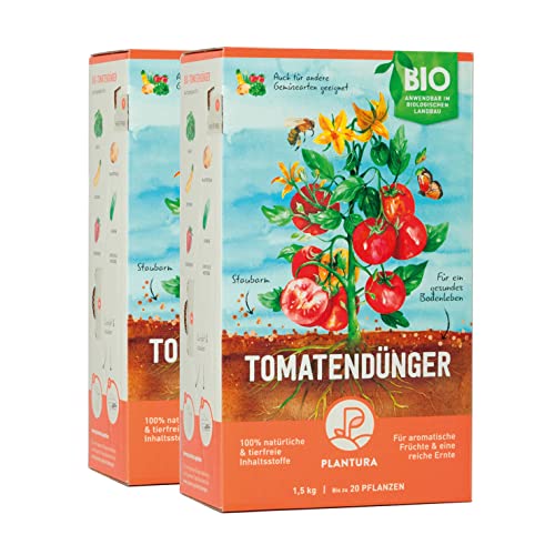 Plantura Bio-Tomatendünger, 3 Monate Langzeitwirkung, auch für Kartoffel, Zucchini & Co, 3 kg von Plantura