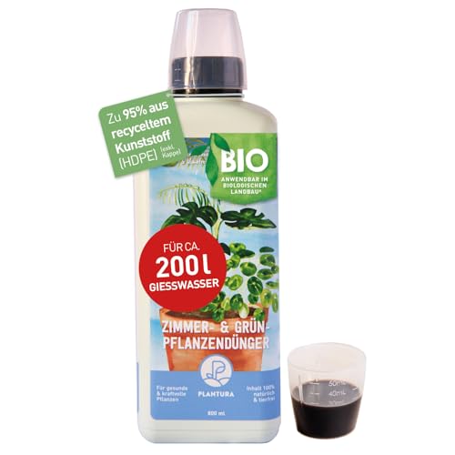 Plantura Bio-Zimmerpflanzendünger, hochwirksamer Flüssigdünger für Zimmerpflanzen, Grünpflanzen & Palmen, rein organisch, mit Dosierhilfe, 800 ml Plantura Bio-Zimmerpflanzendünger, hochwirksamer Flüssigdünger für Zimmerpflanzen, Grünpflanzen & Palmen, rein organisch, mit Dosierhilfe, 800 ml von Plantura