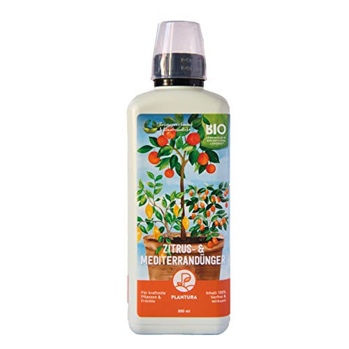 Plantura Bio Zitrus- & Mediterrandünger, Bio Flüssigdünger für Zitronenbaum & Co, 800 ml von Plantura