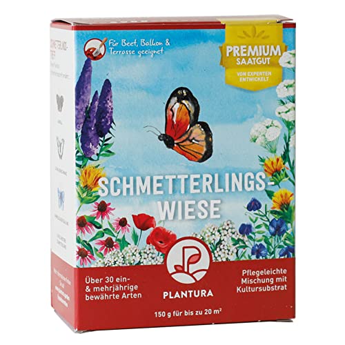 Plantura Schmetterlingswiese, 150 g, Premium-Saatgut, EIN- & mehrjährige Blumenmischung für Beet & Topf Plantura Schmetterlingswiese, 150 g, Premium-Saatgut, EIN- & mehrjährige Blumenmischung für Beet & Topf von Plantura
