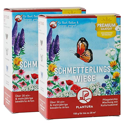 Plantura Schmetterlingswiese, 300 g, Premium-Saatgut, EIN- & mehrjährige Blumenmischung für Beet & Topf Plantura Schmetterlingswiese, 300 g, Premium-Saatgut, EIN- & mehrjährige Blumenmischung für Beet & Topf von Plantura