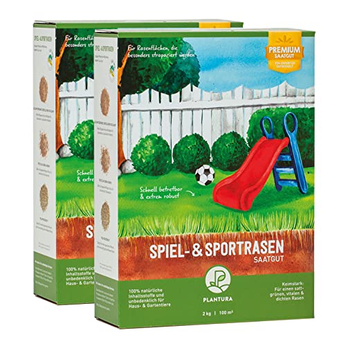Plantura Spiel- & Sportrasen, 4 kg, strapazierfähiger Rasen für Kinder & Haustiere, Premium-Saatgut Plantura Spiel- & Sportrasen, 4 kg, strapazierfähiger Rasen für Kinder & Haustiere, Premium-Saatgut von Plantura