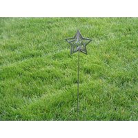 3D Stern Gartenstecker Metall Stahl 3D Stern Gartenstecker Metall Stahl von PlasmaThought