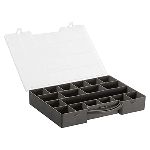 PLAST TEAM 20260806 Sortimentskasten grau Deckel transparent Kleinteile Hobby Box Aufbewahrung von Plast Team