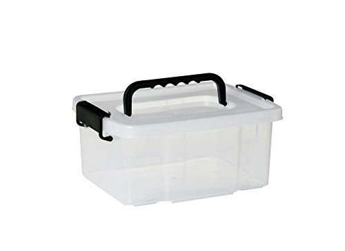 Plast Team Hobby Box mit Klickverschluss und Tragegriff, stapelbar circa 11,5 L, 12340800 von Plast Team