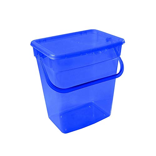 Plast Team Waschpulver Aufbewahrungsbox mit Deckel Futterbehalter Behälter (10L, Blau) von Plast Team
