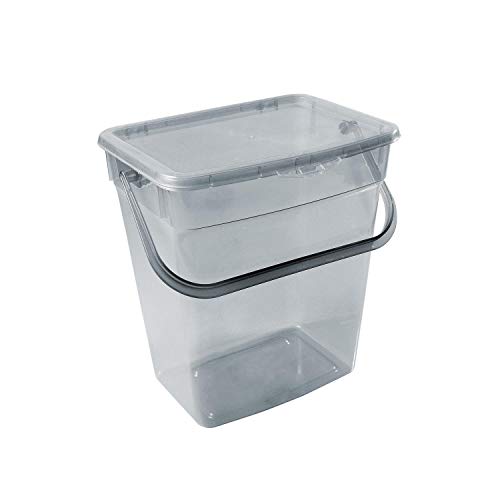 Plast Team Waschpulver Aufbewahrungsbox mit Deckel Futterbehalter Behälter (10L, Grau) von Plast Team