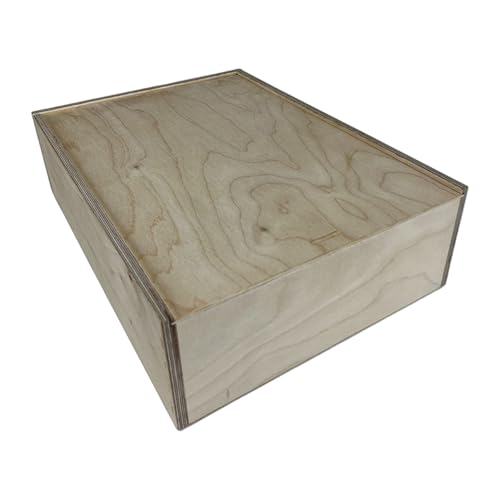 Plastard Geschenkebox Aufbewahrungsbox aus Holz mit Schiebedeckel Kiste Deko Box in der Größe 32 x 24 x 10,5 cm von Plastard