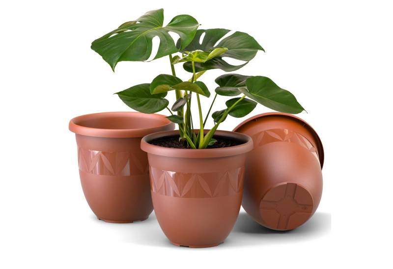 Plastard Pflanzkübel 3er, 5er, 10er Sets, Blumentop, Übertopf, Pflanztopf 15 - 40 cm (3 St) von Plastard