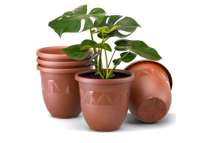 Plastard Pflanzkübel 3er, 5er, 10er Sets, Blumentop, Übertopf, Pflanztopf 15 - 40 cm (5 St) von Plastard