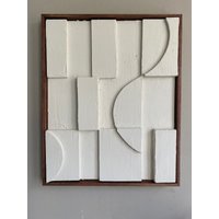 Abstrakte Gipskunst 3D Gerahmt von Plastart