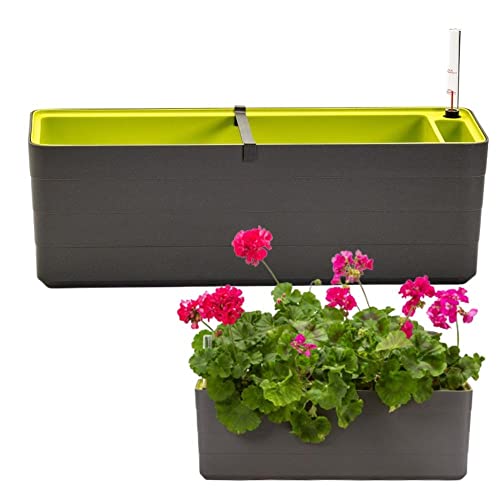 Plastia 60cm-Grey & Green Selbstbewässerungspflanzer, 60 cm Plastia 60cm-Grey & Green Selbstbewässerungspflanzer, 60 cm von Plastia
