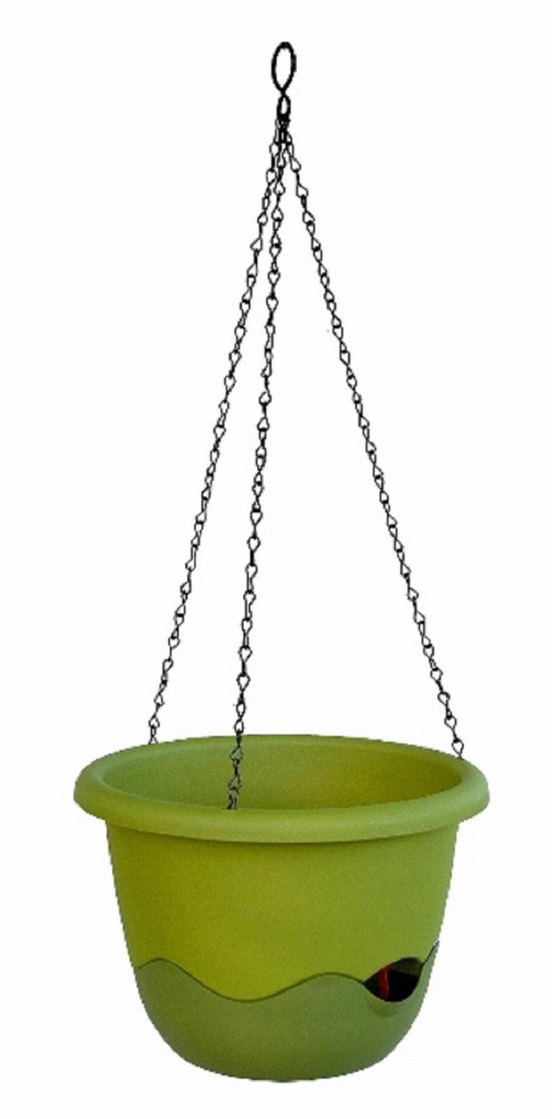 Plastia Blumenampel Mareta 25 grün Wasserspeicher von Plastia