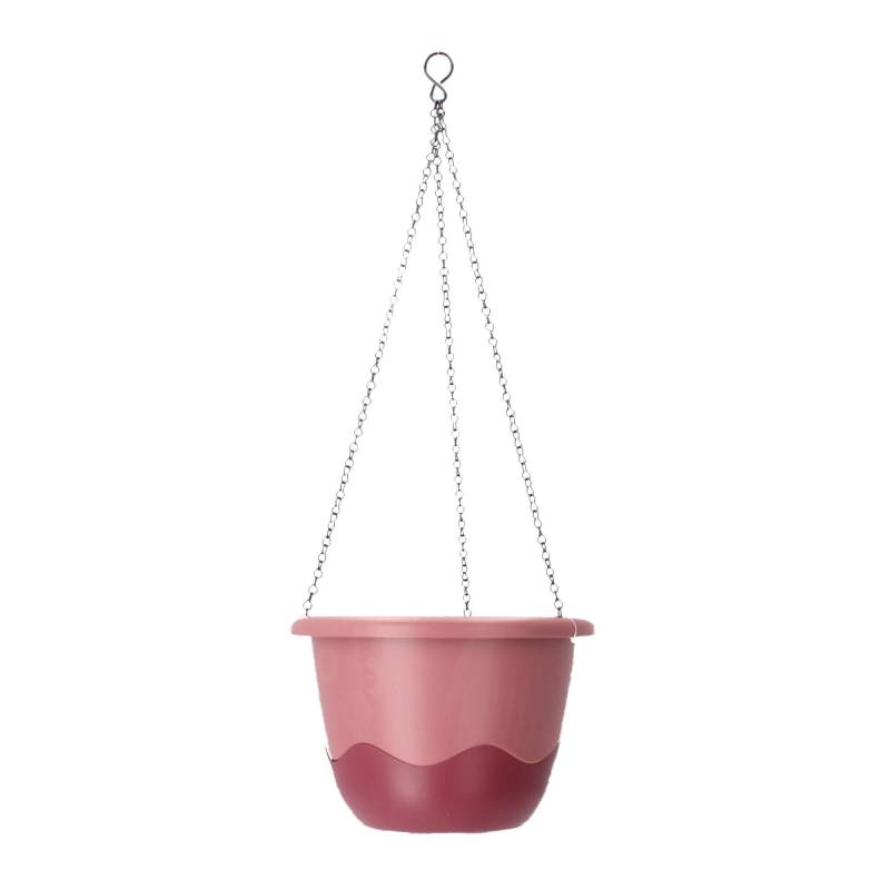 Plastia Blumenampel Mareta 25 rosa weinrot Wasserspeicher von Plastia