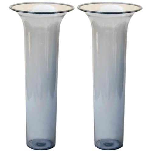 Plastia Bodenvaseneinsatz für Blumenvasen 24 x 10,5 cm (2er-Pack) - Einsatz für Bodenvasen aus Kunststoff - Vaseneinsatz für Grabvase von Plastia