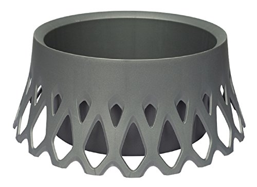 Plastia Roseta Grabschale Schale mit Bewässerung silber 30cm Durchmesser, 2L Wasserspeicher, 1606933093 von Plastia