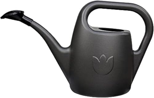 Plastia Gartengießkanne mit dem Brausekopf, 2L - Gießkanne aus Hochwertigem Kunststoff - Handliche Giesskanne für Innen- und Außenbereich - Ideal für Bewässerung für Zimmerpflanzen (Anthrazit) von Plastia