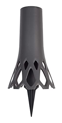 Plastia Grabvase mit Erdspieß Roseta Anthrazit 1,3 L - Friedhofsvase aus Kunststoff - Steckvase als Grabschmuck Witterungsbeständige Blumenvase Plastia Grabvase mit Erdspieß Roseta Anthrazit 1,3 L - Friedhofsvase aus Kunststoff - Steckvase als Grabschmuck Witterungsbeständige Blumenvase von Plastia
