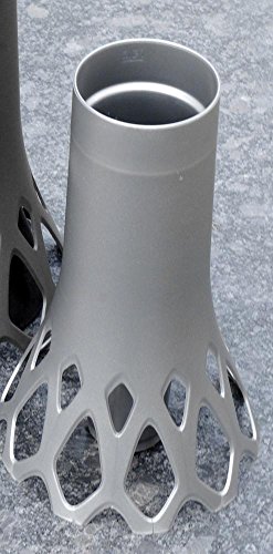 Plastia ROSETA 1 l mit Erdspieß Grabvase, Silber von Plastia