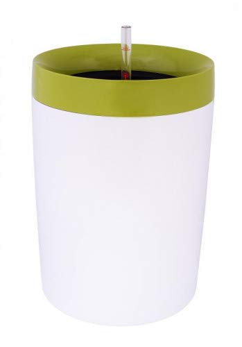 Plastia selbstbewässernder Blumentopf Calimera B2–35 cm, grün und weiß von Plastia