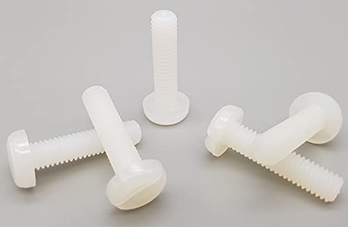 Kunststoffschrauben - Zylinderkopf DIN85 M6X20 - Natur - 100 Stück von Plastic Hardware Store