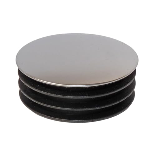 Lamellenstopfen rund aus Kunststoff (Polyethylen) verchromt, Flügeleinsatz für Rohre mit Verchromung aus Metallfolie - 25 x 1,5 - verchromt - 10 Stück - Plastic Hardware Store von Plastic Hardware Store