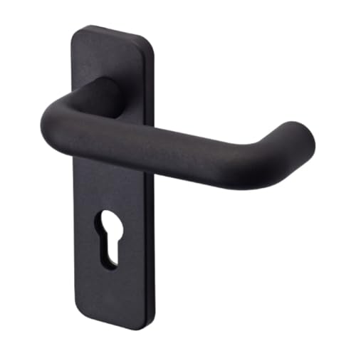 Plastic Hardware Store Doppelgriff für Feuerschutztür, Feuerschutz aus Polypropylen und Stahlkern schwer entflammbar - Schwarz - 1 Stück von Plastic Hardware Store