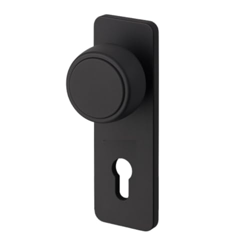 Plastic Hardware Store Knauf und Griff für Feuerschutztür, Feuerschutz aus Polypropylen und Stahlkern, schwer entflammbar - Schwarz - 1 Stück von Plastic Hardware Store