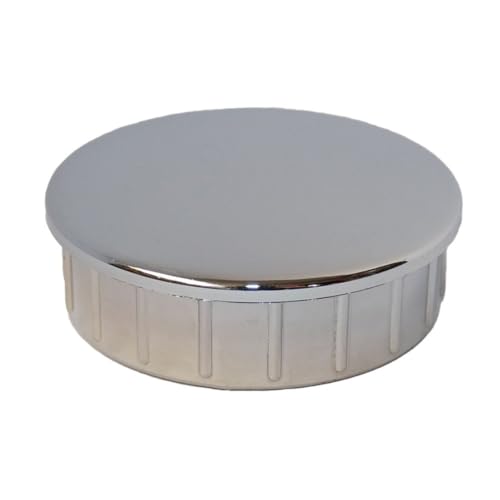 Runde Kopfabdeckung aus Kunststoff (ABS), verchromt, poliert, Einsatz für Rohre, Geländer, Innen- und Außeneinrichtungen, Boote usw. - 60 x 1,5 - verchromt - 20 Stück - Plastic Hardware Store von Plastic Hardware Store