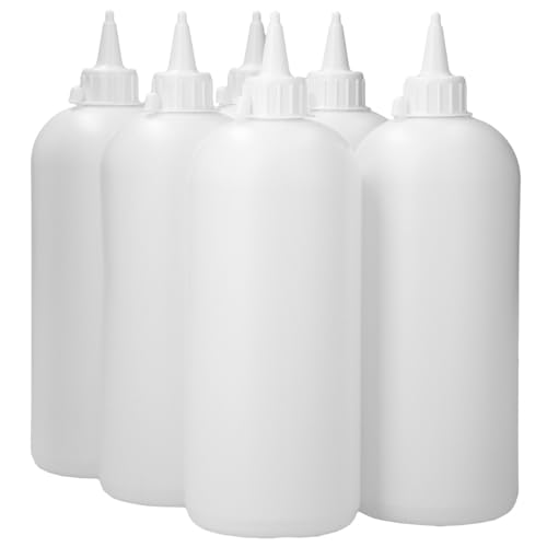 Plastic flessenshop 6x 1000 ml Rundflasche HDPE weiß + Dosiertülle quetschbar weiß - BPA-frei - nicht zerbrechlich - nachfüllbaar - mit Verschluss - leere Flaschen, 6 Stück Plastic flessenshop 6x 1000 ml Rundflasche HDPE weiß + Dosiertülle quetschbar weiß - BPA-frei - nicht zerbrechlich - nachfüllbaar - mit Verschluss - leere Flaschen, 6 Stück von Plastic flessenshop