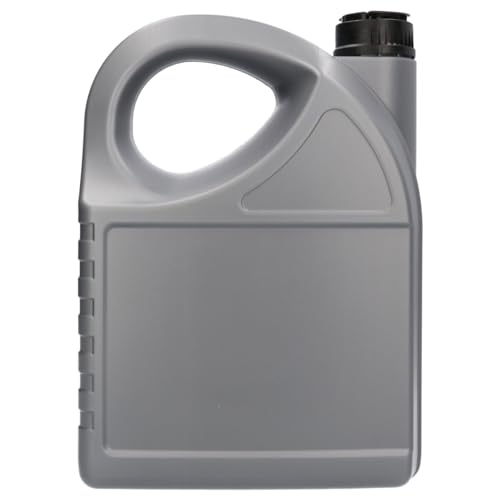 Plastic flessenshop 4 x Ölflasche 5L mit schwarzem Ausgießer - 5000 ml - Silbermit - BPA-frei - nicht zerbrechlich - nachfüllbaar - mit Verschluss - leere Flaschen - 4 Stück von Plastic flessenshop
