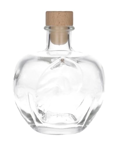 plastic flessenshop 1x Glasflasche 'Apfel' - 350 ml - Dekoflaschen, Glasflaschen mit Verschluss - Form: Apfelglas - Transparente Flasche - Glas - 1 Stück, 1 Stück plastic flessenshop 1x Glasflasche 'Apfel' - 350 ml - Dekoflaschen, Glasflaschen mit Verschluss - Form: Apfelglas - Transparente Flasche - Glas - 1 Stück, 1 Stück von plastic flessenshop