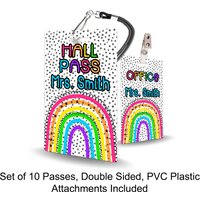 Bemalter Regenbogen-Thema-Klassenzimmerausweis Für Lehrer, Personalisiert, 10Er-Set Bemalter Regenbogen-Thema-Klassenzimmerausweis Für Lehrer, Personalisiert, 10Er-Set von PlasticInvitations