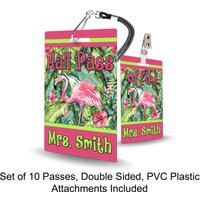 Klassenzimmerkarten Mit Flamingo-Thema Für Lehrer, Personalisiert, 10Er-Set von PlasticInvitations