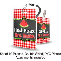 Klassenzimmerkarten Mit Wassermelonen-Thema Für Lehrer, Personalisiert, 10Er-Set von PlasticInvitations