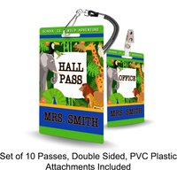 Zoo-Thema Klassenzimmer Hall Pässe Für Lehrer, Personalisiert, 10Er-Set von PlasticInvitations